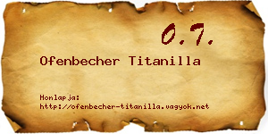 Ofenbecher Titanilla névjegykártya